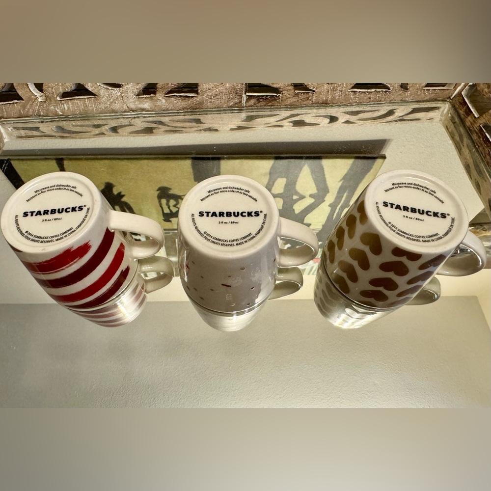 STARBUCKS MINIATURE ORNAMENT MUGS Espresso cup 3 oz. - Picture 5 of 6